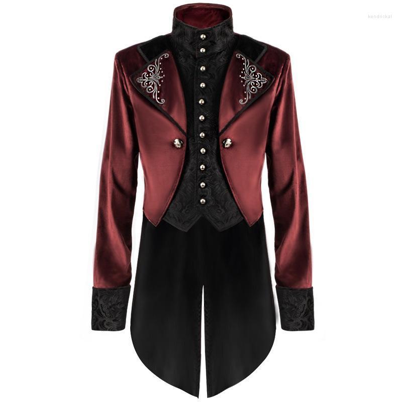 Men' Trench Coats Mens Steampunk Vintage Court Tailcoat Jacket Goth Victorian Frock Coat Uniform Halloween Costume Embroidery Velvet Tuxedo, Red
Men' Trench Coats Mens Steampunk Vintage Court Tailcoat Jacket Goth Victorian Frock Coat Uniform Halloween Costume Embroidery Velvet Tuxedo, Red