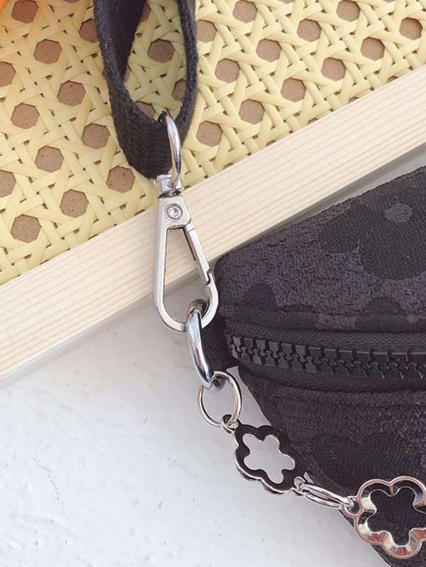 Kids Floral Graphic Chain Decor Waist Bag SHE