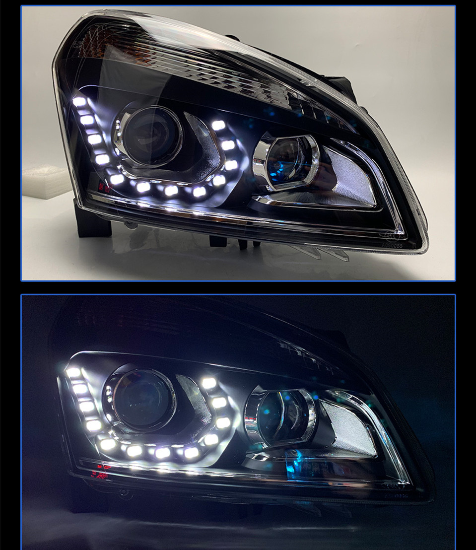 Car Headlights For Nissan Qashqai LED Headlight 2007-16 LED Signal Light Daytime Running Lights High Beam