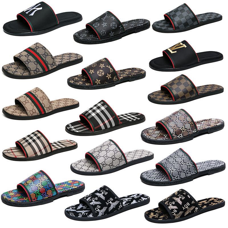 16 styles Grid pattern designers luxury Brand men Slippers Genuine Leather Slides black brown Beach flip flop outdoor Indoor Flat Casual Sandals Slipper, 1946 khaki
16 styles Grid pattern designers luxury Brand men Slippers Genuine Leather Slides black brown Beach flip flop outdoor Indoor Flat Casual Sandals Slipper, 1946 khaki
