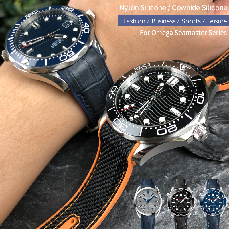 19mm 20mm 21mm 22mm Rubber Nylon Silicone Watch Band Fit for Omega GMT Planet Ocean Seamaster Diver 300 Curved End Orange Strap
19mm 20mm 21mm 22mm Rubber Nylon Silicone Watch Band Fit for Omega GMT Planet Ocean Seamaster Diver 300 Curved End Orange Strap