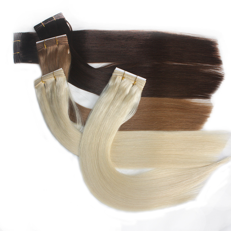 weft genius weft human hair bundles straight real human hair extension double drawn human women remy hair 50gram piece 4 pieces lot