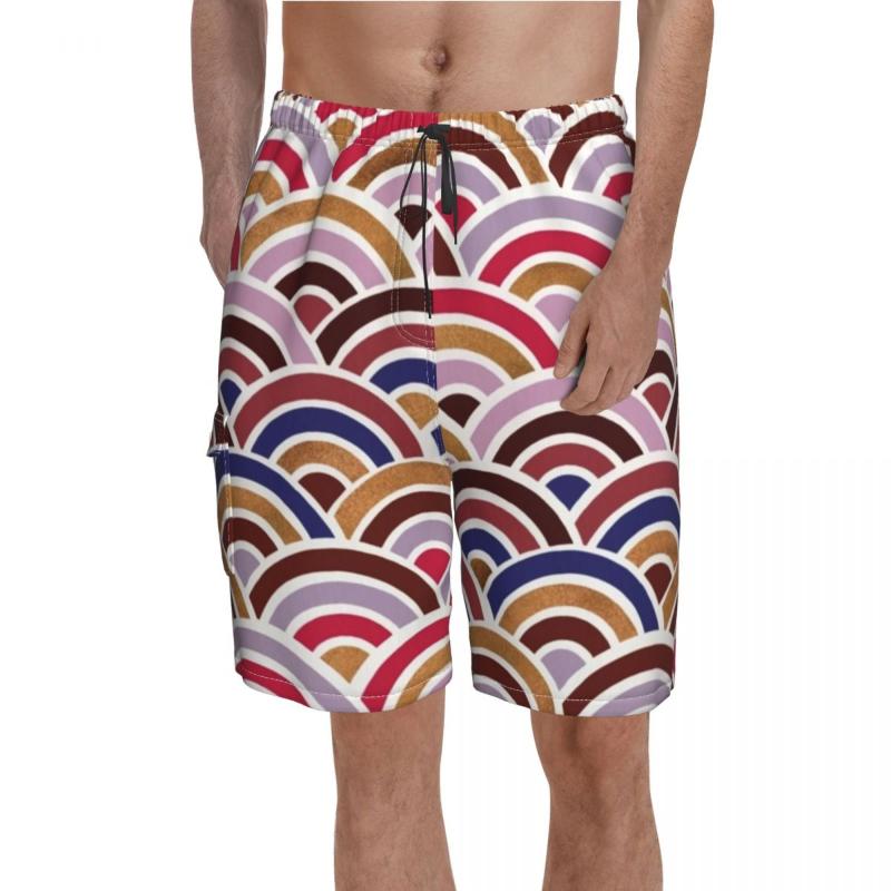 Men's Shorts Japanese Seigaiha Wave Board Mauve Gold Geometric Beach Men Cute Design Swim Trunks Plus Size 2XL
Men's Shorts Japanese Seigaiha Wave Board Mauve Gold Geometric Beach Men Cute Design Swim Trunks Plus Size 2XL