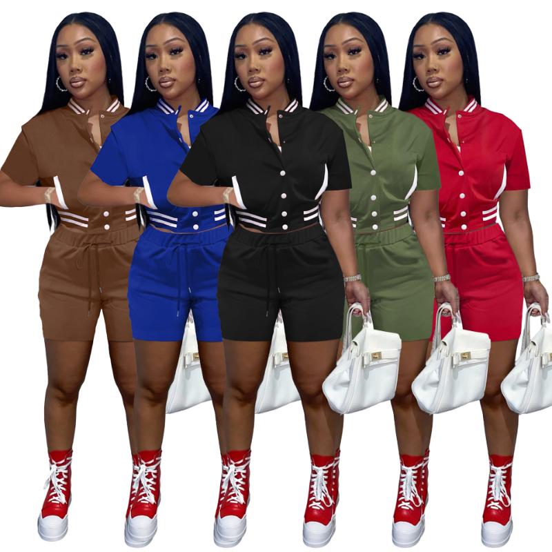 Women' Tracksuits Casual Short Biker Set Women Jacket Sports Shorts Suit Fashion Streetwear Fitness Two Piece Pants Baseball Uniform Outfit, Pink
Women' Tracksuits Casual Short Biker Set Women Jacket Sports Shorts Suit Fashion Streetwear Fitness Two Piece Pants Baseball Uniform Outfit, Pink
