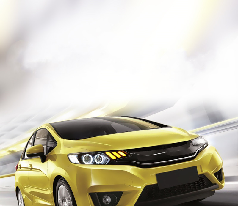 LED Headlight bulbs For Honda Jazz Fit Xenon Headlights 20 14-20 20 Car LED Turn Signal High Beam Angel Eye Daytime Running Lights