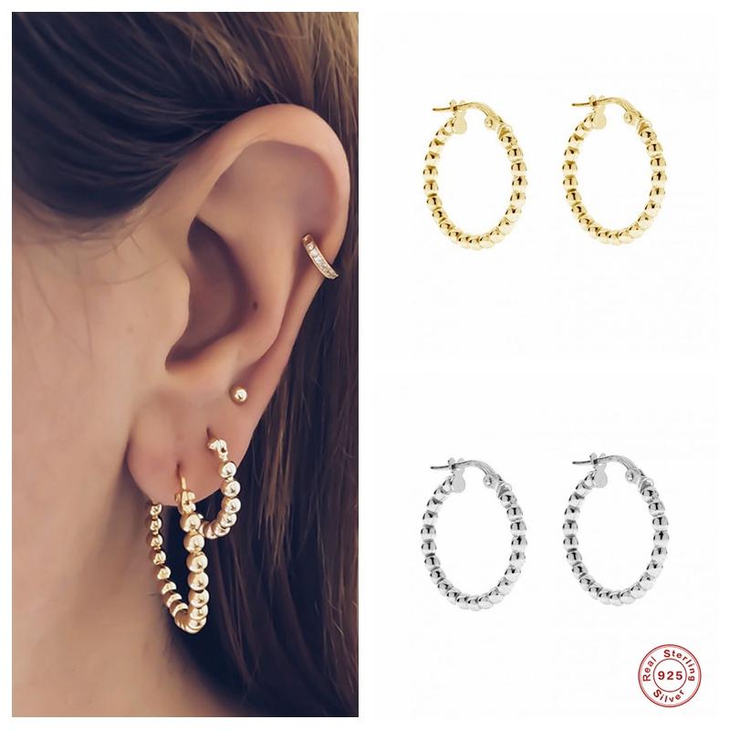 Hoop & Huggie Aide 925 Sterling Silver 12mm Beads Earrings Rock Punk Piercing Loop Circle Earring Fashion Fine Jewelry Ohrringe PendienteHoo
Hoop & Huggie Aide 925 Sterling Silver 12mm Beads Earrings Rock Punk Piercing Loop Circle Earring Fashion Fine Jewelry Ohrringe PendienteHoo