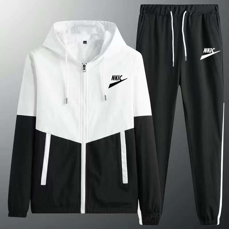 2023 Sportswear Men's Fashion jacket Tracksuits Set Brand LOGO Printing Autumn Casual Hoodie Pants Men Suit Sports Two-piece Suit, White black 1
2023 Sportswear Men's Fashion jacket Tracksuits Set Brand LOGO Printing Autumn Casual Hoodie Pants Men Suit Sports Two-piece Suit, White black 1