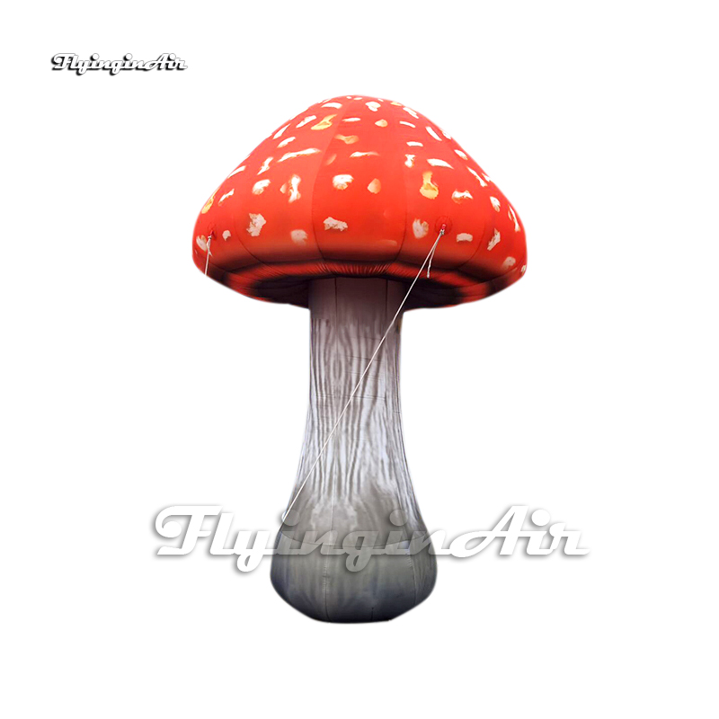 Outdoor Simulated Red LED Inflatable Mushroom Model Luminous Blow Up Mushroom Balloon Light For Club Party Decoration