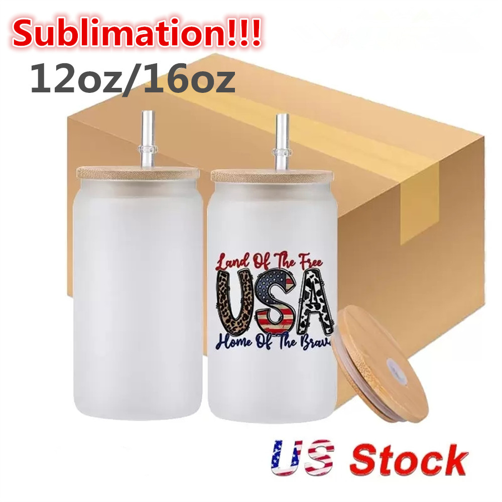 US Stock 12oz 16oz Sublimation Glass Beer Tumblers Glass Water Bottle Beer Can Mugs Drinking Glasses With Bamboo Lid And Reusable Straw Iced Coffee Cups Wholesale
US Stock 12oz 16oz Sublimation Glass Beer Tumblers Glass Water Bottle Beer Can Mugs Drinking Glasses With Bamboo Lid And Reusable Straw Iced Coffee Cups Wholesale