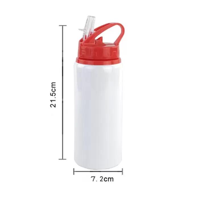 Portable 600ml Sippy Cups DIY Sublimation Blanks 20oz Water Bottle Kids Sport Tumbler Aluminum Mug Drinking Cup With Straws Lids FY5406 0809