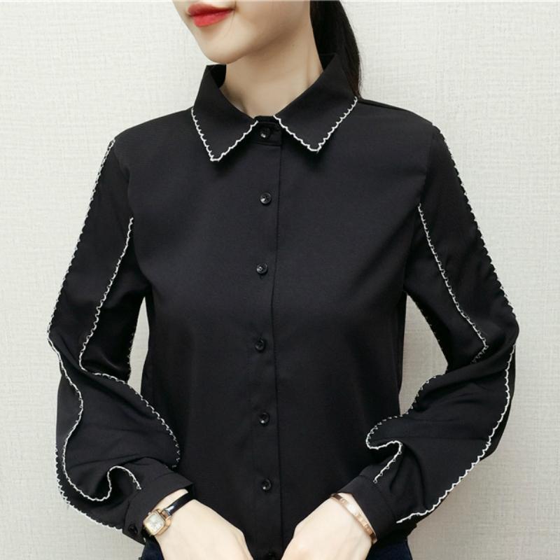 Women' Blouses & Shirts Blusas Mujer De Moda 2022 Turn Down Collar Office Ladies Tops Long Sleeve Black Chiffon Blouse Women C376
Women' Blouses & Shirts Blusas Mujer De Moda 2022 Turn Down Collar Office Ladies Tops Long Sleeve Black Chiffon Blouse Women C376