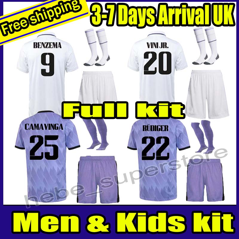 22 23 Adult and kids full kit with Socks MBAPPE BENZEMA Soccer Jerseys Y-3 ALABA REAL HAZARD macamiseta CAMAVINGA 2022 2023 Madrids ASENSIO MODRIC MARCELO VALVERDE, 22-23 home
22 23 Adult and kids full kit with Socks MBAPPE BENZEMA Soccer Jerseys Y-3 ALABA REAL HAZARD macamiseta CAMAVINGA 2022 2023 Madrids ASENSIO MODRIC MARCELO VALVERDE, 22-23 home