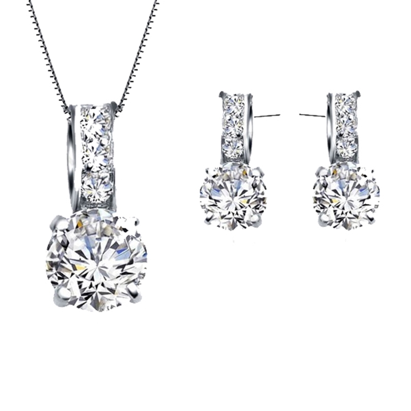 European Brand 925 Sterling Silver Rainestone Pendant NecklaceEarring Women Jewelry Sets Wholesale 220716
European Brand 925 Sterling Silver Rainestone Pendant NecklaceEarring Women Jewelry Sets Wholesale 220716