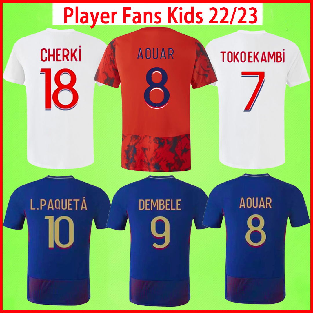 2022 2023 lyon Soccer Jerseys DEMBELE OL L.PAQUETA CHERKI TOKO EKAMBI Maillot de foot 22 23 OLympIque AOUAR lyonnaIs football shirts men kids kit player fans version, 2022/2023 fourth 
2022 2023 lyon Soccer Jerseys DEMBELE OL L.PAQUETA CHERKI TOKO EKAMBI Maillot de foot 22 23 OLympIque AOUAR lyonnaIs football shirts men kids kit player fans version, 2022/2023 fourth