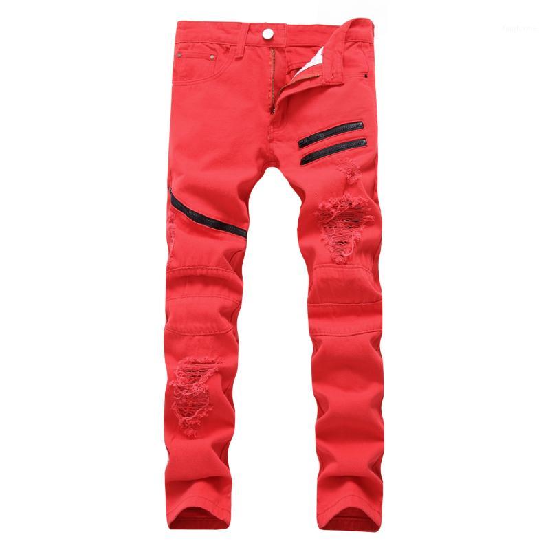 Red Slim Mens Biker Zipper Jeans Men Clothing Fit Straight Ripper Full Length Men's Pants Casual Long
Red Slim Mens Biker Zipper Jeans Men Clothing Fit Straight Ripper Full Length Men's Pants Casual Long
