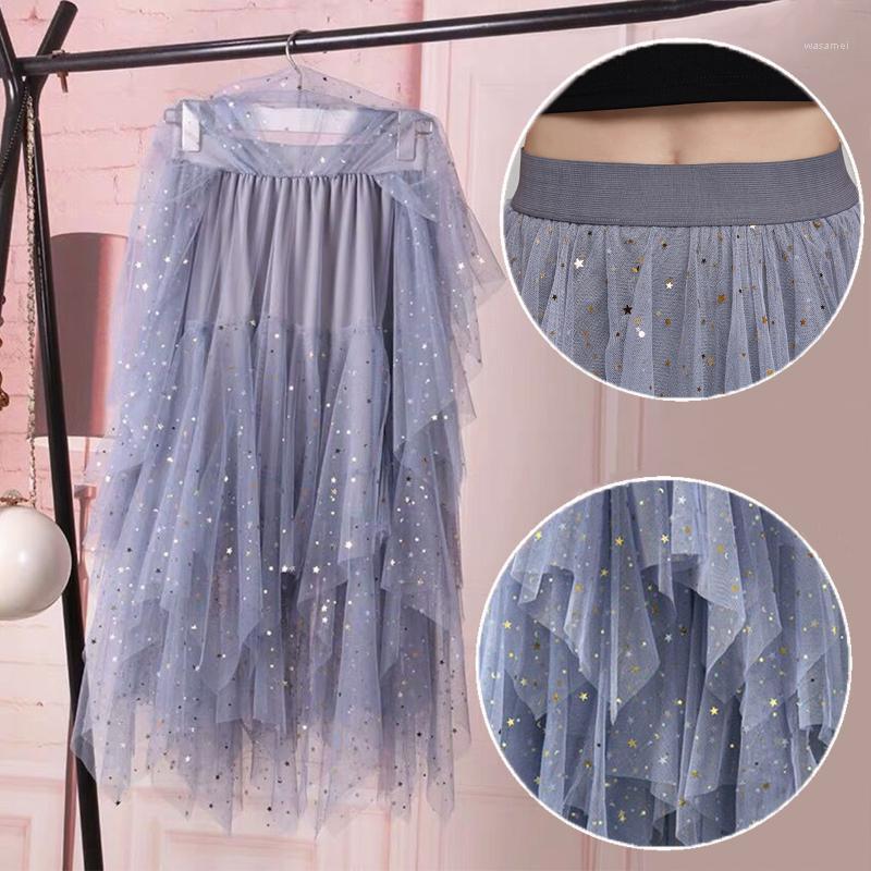 Skirts Elegant Shiny Star Irregular Mesh Ball Gown Tulle Wedding Party Petticoat Skirt Bridesmaid Midi Jupe Femme, Beige
Skirts Elegant Shiny Star Irregular Mesh Ball Gown Tulle Wedding Party Petticoat Skirt Bridesmaid Midi Jupe Femme, Beige