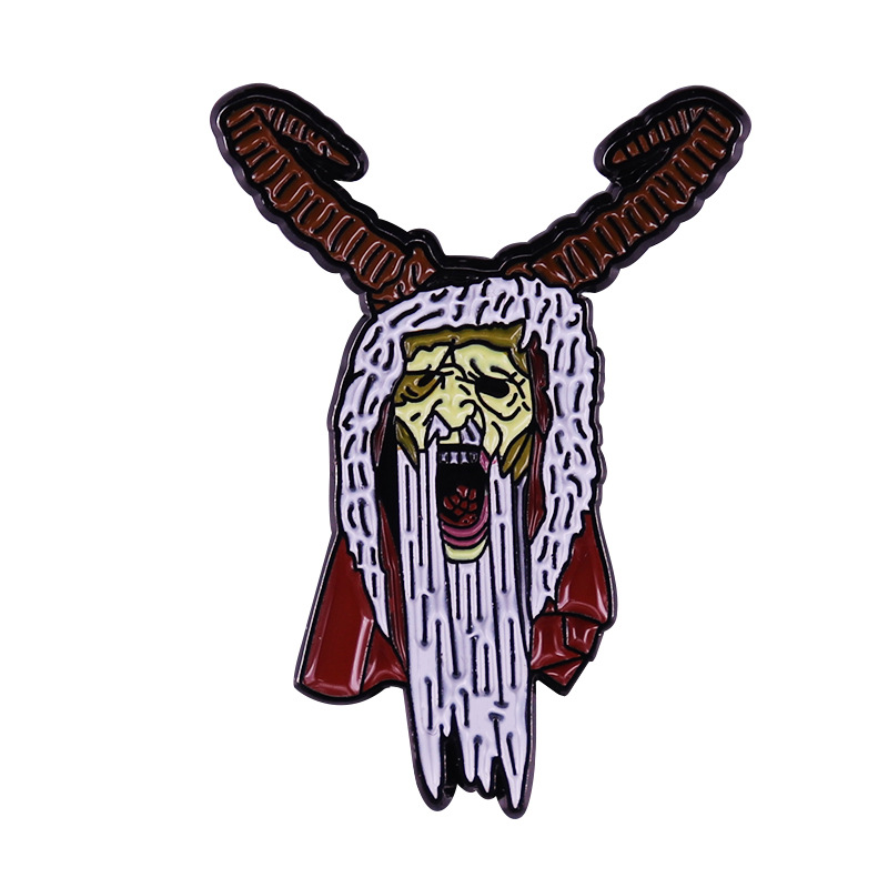 Krampus Dark Elf bad Santa half-goat half-demon monster Sheep Enamel Pin St. Nicholas Demonic Companion Christmas brooch, As picture
Krampus Dark Elf bad Santa half-goat half-demon monster Sheep Enamel Pin St. Nicholas Demonic Companion Christmas brooch, As picture