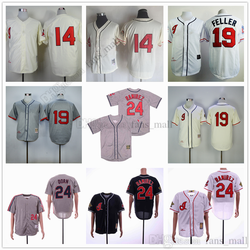 Movie Mitchell and Ness Baseball Jersey Vintage 24 Manny Ramirez Jersey 19 Bob Feller 14 Larry Doby Stitched Breathable Sport Sale High Quality Man, As picture (with team name)
Movie Mitchell and Ness Baseball Jersey Vintage 24 Manny Ramirez Jersey 19 Bob Feller 14 Larry Doby Stitched Breathable Sport Sale High Quality Man, As picture (with team name)