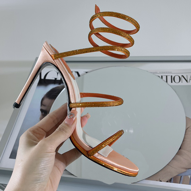 Rene caovilla sandals for womens luxury designer crystal ankle strap winding shoes Top quality 10mm high heels sexy stiletto sandal 35-43 factory footwear, White
Rene caovilla sandals for womens luxury designer crystal ankle strap winding shoes Top quality 10mm high heels sexy stiletto sandal 35-43 factory footwear, White