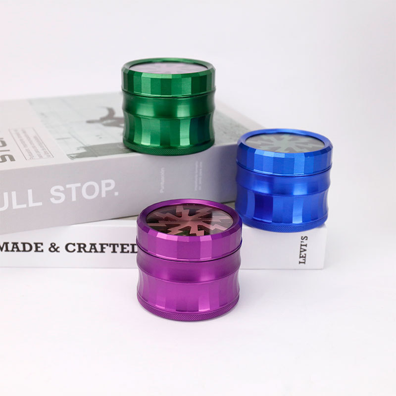 Tobacco Smoking Herb Grinders new arrival 4 parts Aluminium Alloy material dia 63mm Collect waist eight teeth have 6 colors With Clear Top Window Lighting Grinder
Tobacco Smoking Herb Grinders new arrival 4 parts Aluminium Alloy material dia 63mm Collect waist eight teeth have 6 colors With Clear Top Window Lighting Grinder