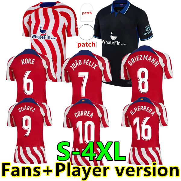 S-4XL 22 23 Atletico Madrids Soccer Jerseys SUAREZ GRIEZMANN JOAO FELIX M. Llorente CORREA KOKE Camisetas de LEMAR CARRASCO fans player version Football Shirt, 22/23 away player
S-4XL 22 23 Atletico Madrids Soccer Jerseys SUAREZ GRIEZMANN JOAO FELIX M. Llorente CORREA KOKE Camisetas de LEMAR CARRASCO fans player version Football Shirt, 22/23 away player