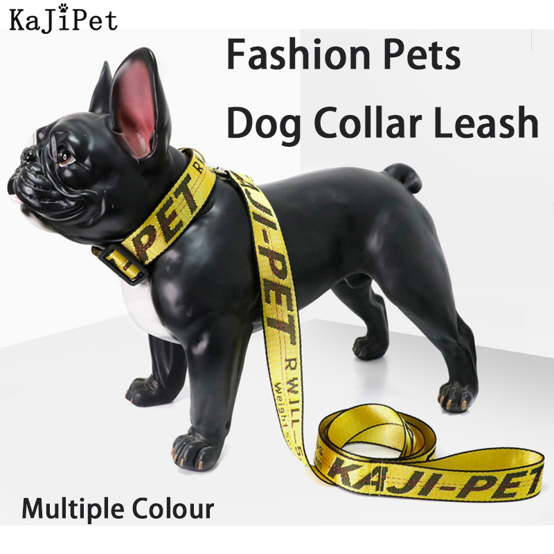 Step in Dog Harness and Leashes Set for Small Medium Large Dogs Jacquard Letter Pattern Nylon Pet Collar Training Walking of Your Puppy 5 Color Wholes