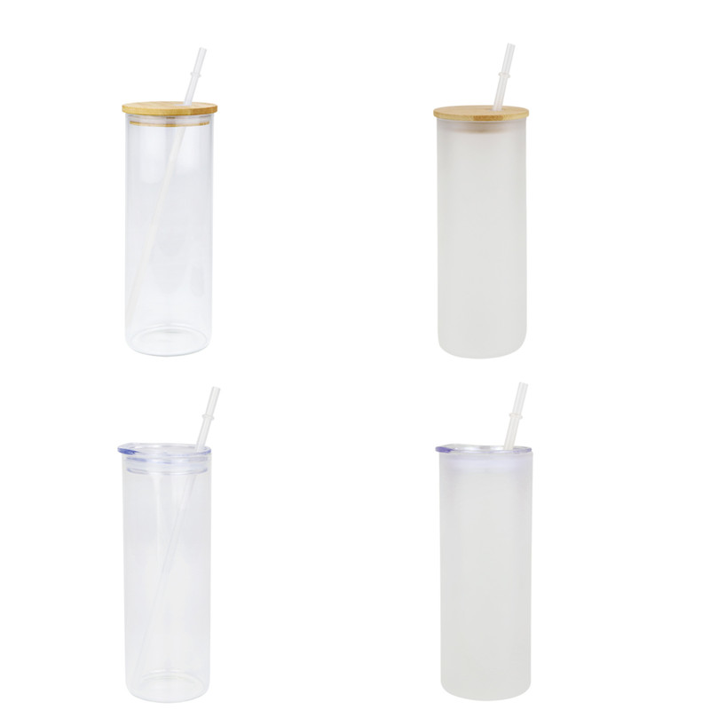 25oz Sublimation Glass Tumblers Clear Frosted Glass Skinny Tumbler Heat Transfer Coffee Mug with lid and straw, Customize
25oz Sublimation Glass Tumblers Clear Frosted Glass Skinny Tumbler Heat Transfer Coffee Mug with lid and straw, Customize