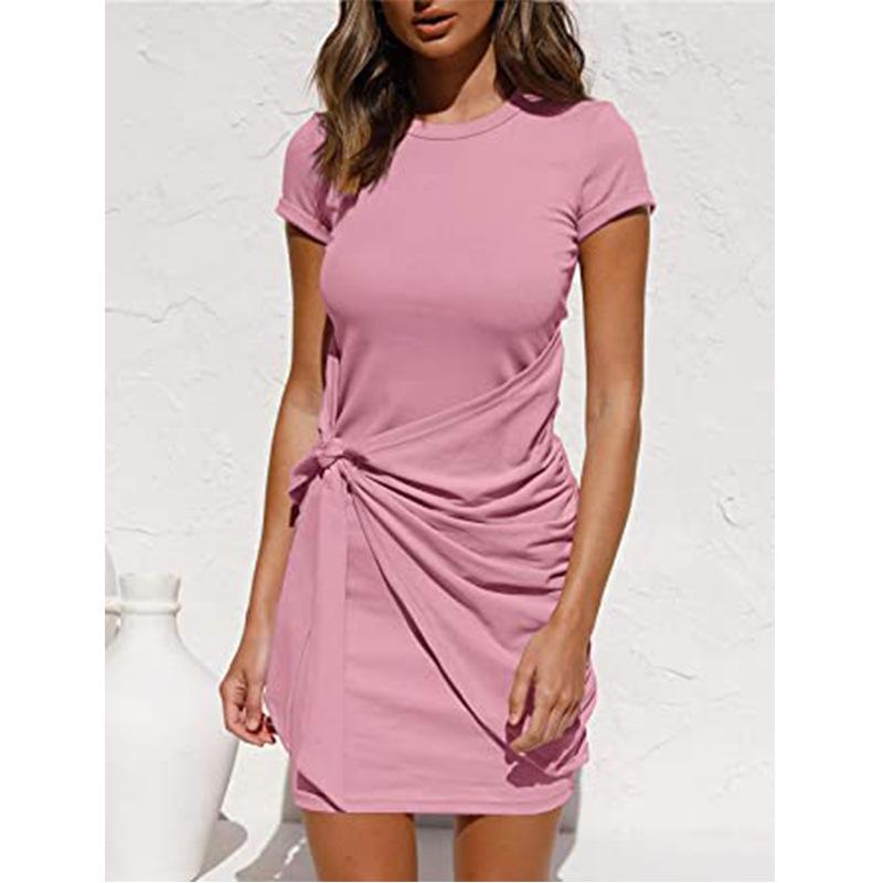 Casual Dresses Fashion Sexy Summer Women Shirt Dress Mini O-Neck Short Sleeve Bow Sashes Elastic Slim Pleated Stylish Party Club Vestidos, Pink
Casual Dresses Fashion Sexy Summer Women Shirt Dress Mini O-Neck Short Sleeve Bow Sashes Elastic Slim Pleated Stylish Party Club Vestidos, Pink