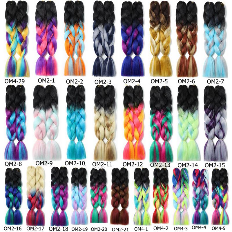 24inch 60cm Synthetic Braiding Hair Mixed Color Ombre Rainbow Jumbo Braids Hair Extensions Heat Resistant
24inch 60cm Synthetic Braiding Hair Mixed Color Ombre Rainbow Jumbo Braids Hair Extensions Heat Resistant
