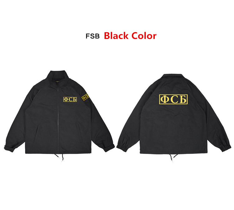 USSR FSB KGB Youth Zipper Jacket Film TV Soviet Union Men's Loose Identification Trench Coat Russian Special Tactical Clothing