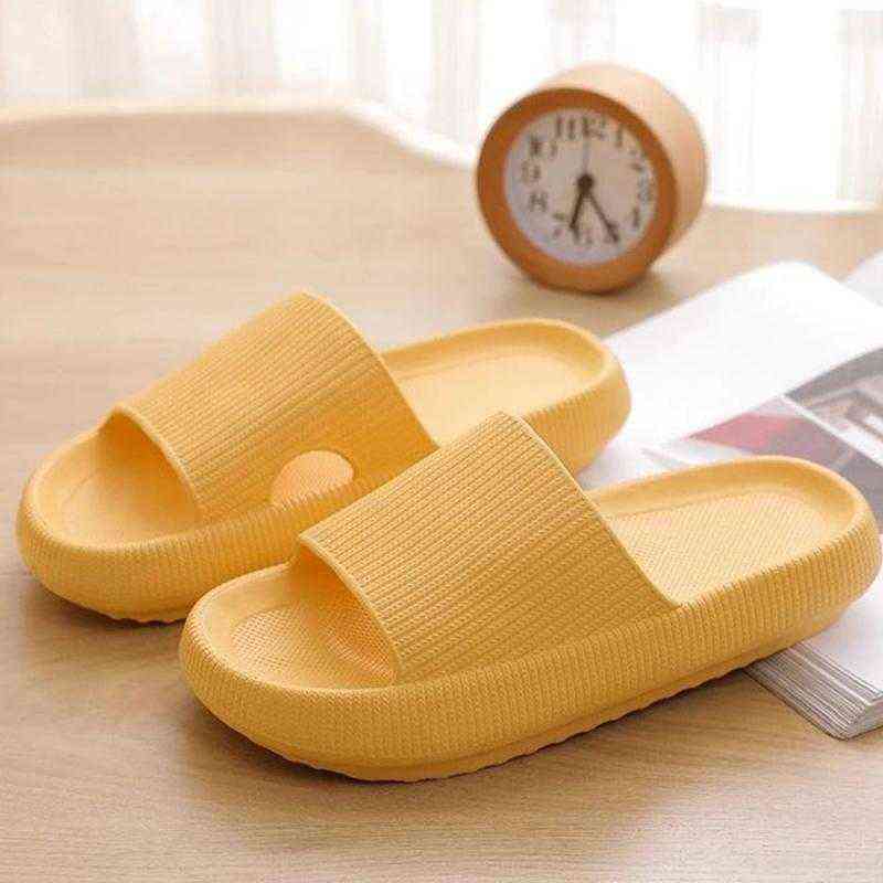 Unisex Slippers Indoor Bathroom Men Shoes 2022 Non-Slip Bat Quick-Drying Home Comfort Sandals Sliders Thick Soft Hot Y220412
