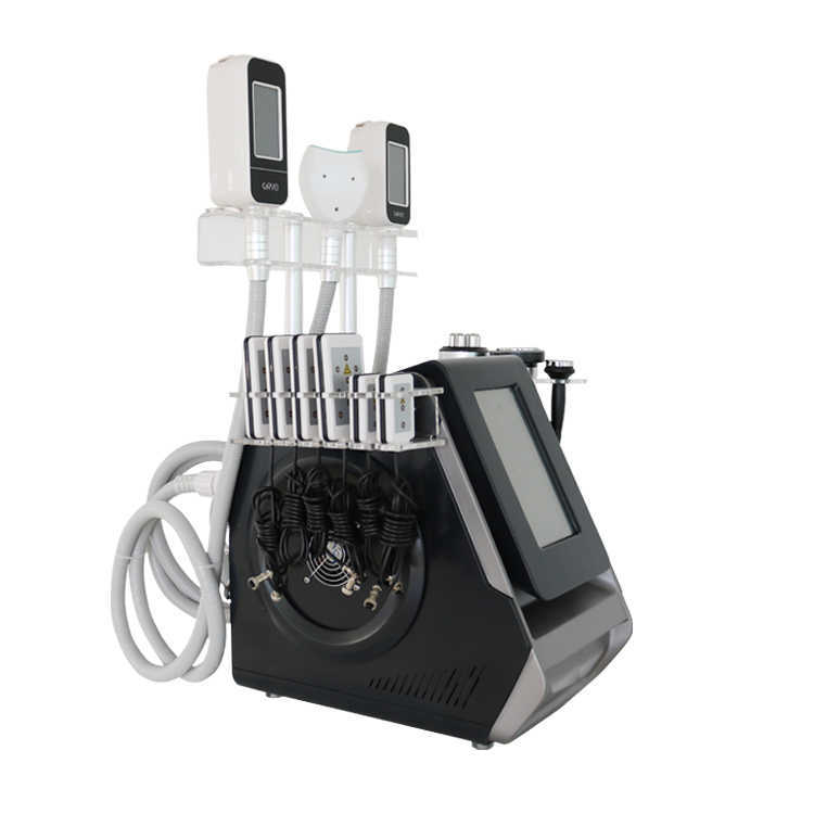Professional 7 IN 1 Cryo lipolysis Slimming Machine Cold and Hot Cryo Laser 40k Cavitation Body Slimming Face RF Beauty Equipment
