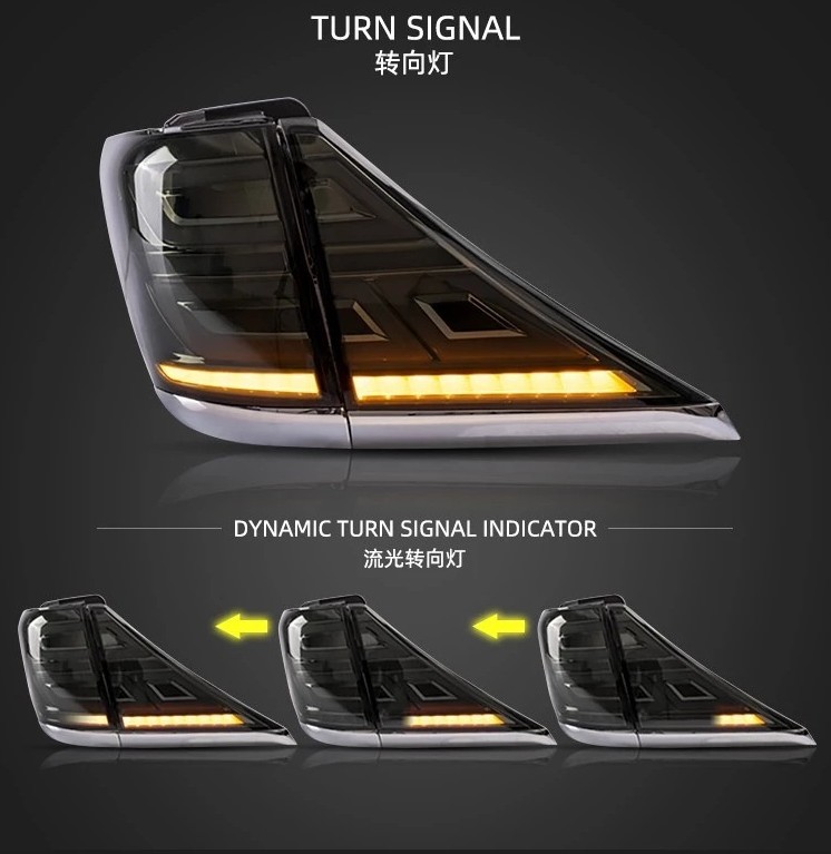 Taillight Parts For Alphard LED Tail Light 2007-2014 Toyota Taillights Rear Lamp DRL Running Signal Brake Reversing Parking Light Upgrade Facelift