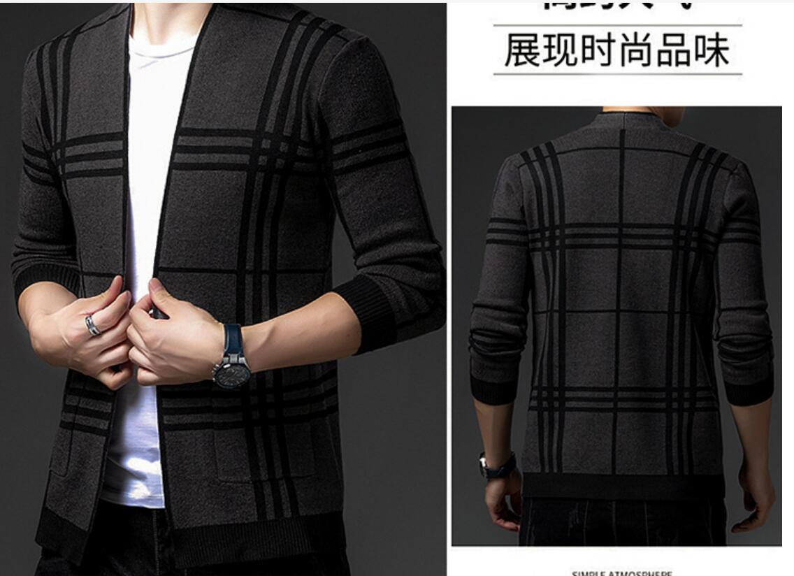 Men's Sweaters Spring and autumn new knitted cardigan men Korean version trend slim casual knitted sweater men's thin sweaters coat
