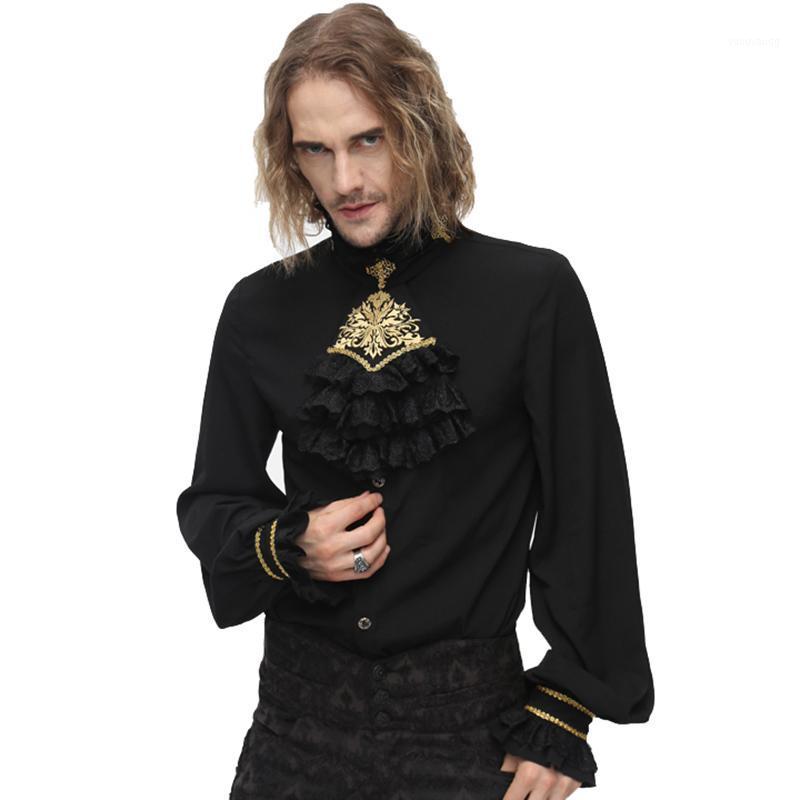 Steampunk Victorian Gothic Black Tuxedo Shirts With White Collar Blouses Tops Men' Casual
Steampunk Victorian Gothic Black Tuxedo Shirts With White Collar Blouses Tops Men' Casual