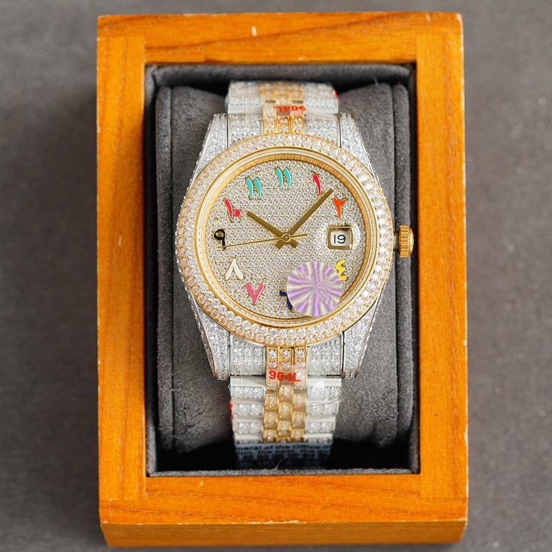 Wristwatches Classic Diamond Watch High Quality Mens Watches Automatic Mechanical Wristwatch 41MM Sapphire Mirror Waterproof Design Diamond-, Customize
Wristwatches Classic Diamond Watch High Quality Mens Watches Automatic Mechanical Wristwatch 41MM Sapphire Mirror Waterproof Design Diamond-, Customize