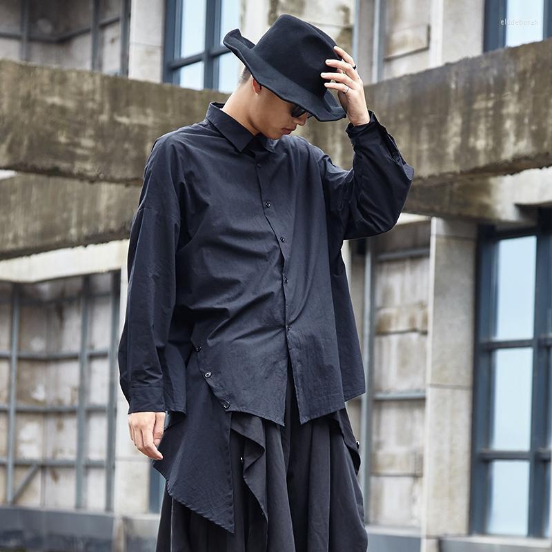 Men's Casual Shirts Men Button Splice Asymmetry Long Sleeve Loose Shirt Women Male Japan Streetwear Hip Hop Gothic Dress Stage CostumesMen's, Y033
Men's Casual Shirts Men Button Splice Asymmetry Long Sleeve Loose Shirt Women Male Japan Streetwear Hip Hop Gothic Dress Stage CostumesMen's, Y033