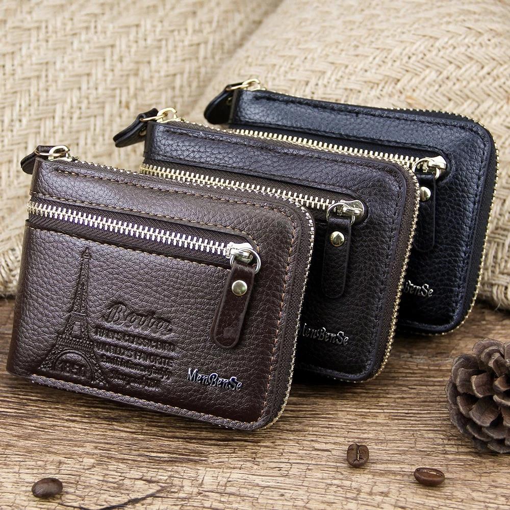 Men Leather Wallet Genuine Vintage Short Male Wallets Zipper Poucht Purse Money Bag Card Holder Soft Purses, Black
Men Leather Wallet Genuine Vintage Short Male Wallets Zipper Poucht Purse Money Bag Card Holder Soft Purses, Black