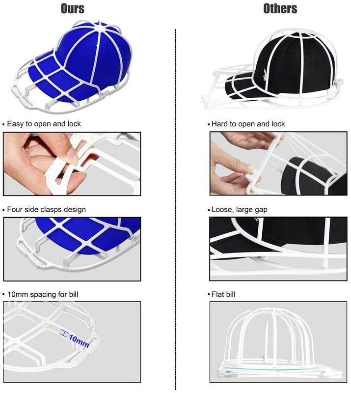 Hat Washers Baseball Cleaners Fit for Adult Kids Washer Frame Cage Storage Protector Racks Washing Machine 220809