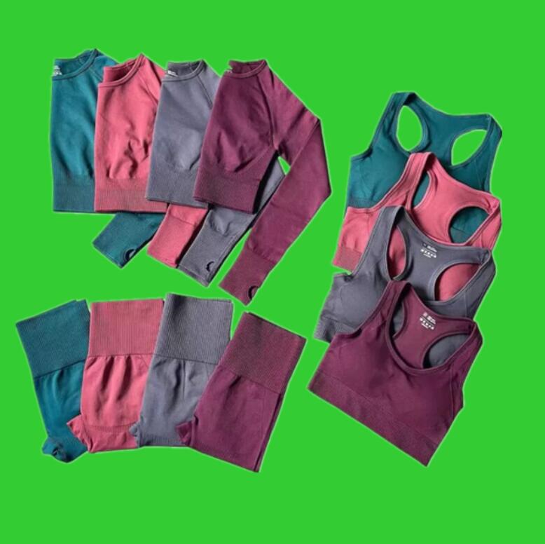 New Woman Yoga Outfit Solid Gym Clothing Workout Sets Sports Bra Seamless Leggings Long Sleeve Crop Top Female Trainning Clothes Sportswear, Green(bra+pants)
New Woman Yoga Outfit Solid Gym Clothing Workout Sets Sports Bra Seamless Leggings Long Sleeve Crop Top Female Trainning Clothes Sportswear, Green(bra+pants)