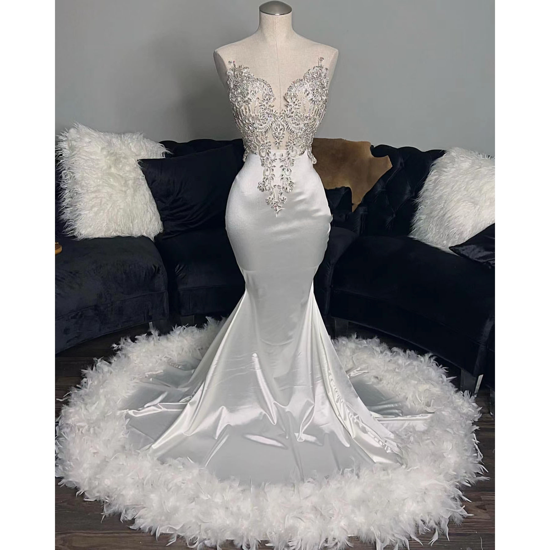 New White Mermaid Prom Dress 2022 Satin Beading Appliques Sleeveless Graduation Dress Birthday Gowns Robe De Ball, Blue
New White Mermaid Prom Dress 2022 Satin Beading Appliques Sleeveless Graduation Dress Birthday Gowns Robe De Ball, Blue