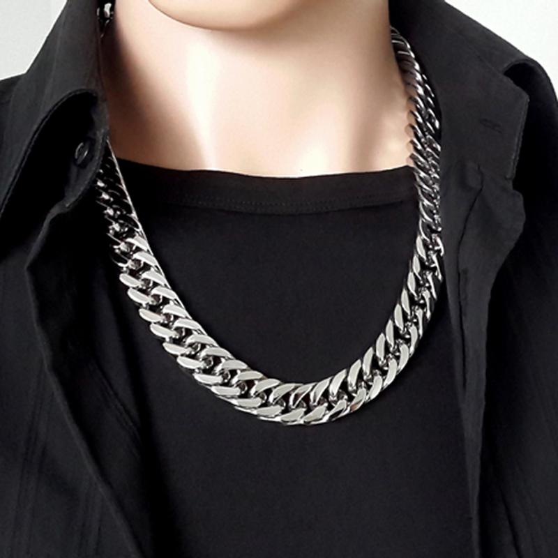 Chains Mens Necklace 316L Stainless Steel 14MM Silver Color Cuban Curb Double Cube Link Chain Men's Women's NecklaceChains
Chains Mens Necklace 316L Stainless Steel 14MM Silver Color Cuban Curb Double Cube Link Chain Men's Women's NecklaceChains