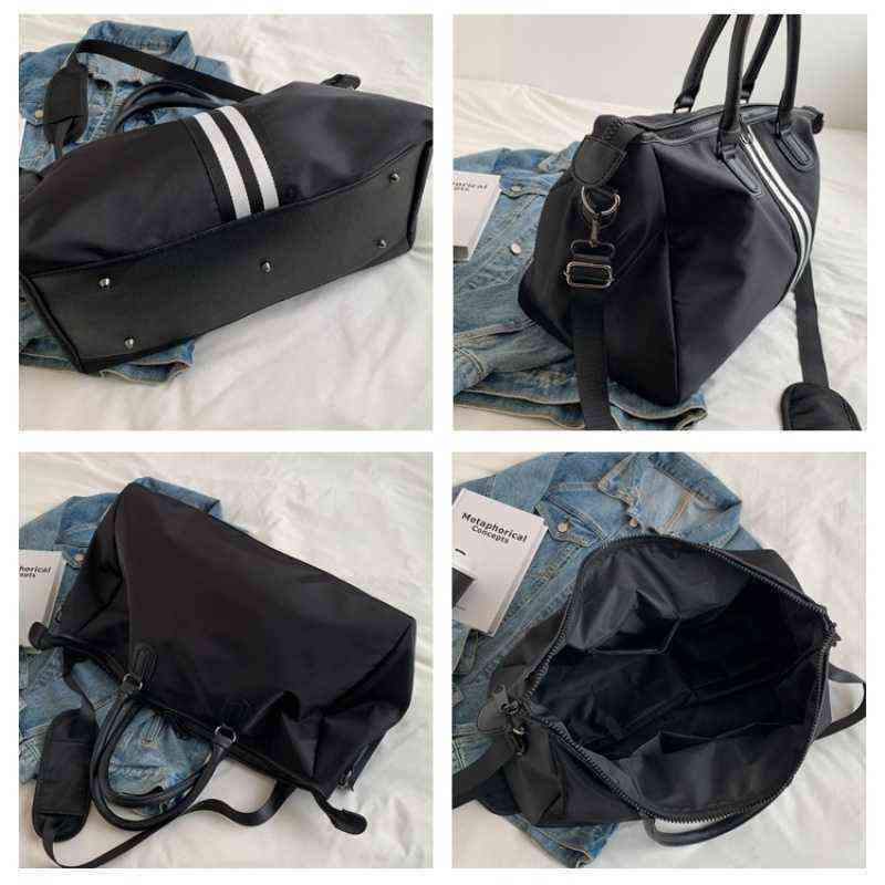 Short-Distance Travel Bag Women's Portable Luggage Men's Korean-Style Large Capacity Canvas Lightweight Waterproof Ba 220709