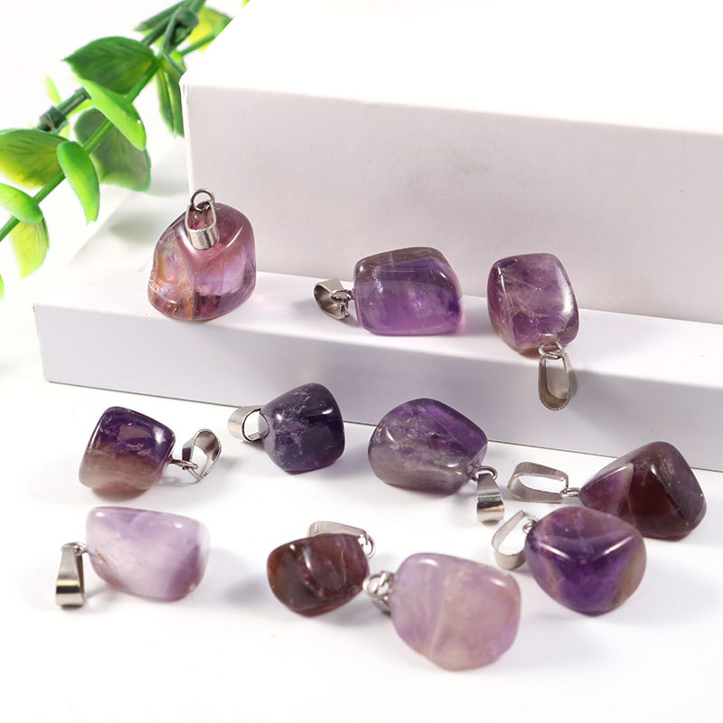 Natural Stone irregular Charms opal Tiger's Eye Pink Quartz Healing Chakra Pendants DIY necklaces Jewelry Accessories Making