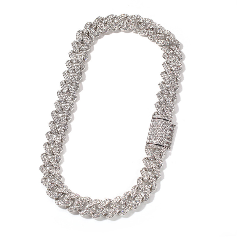 18mm cuban link chain mens necklace designer jewelry gold chain for man party Hip Hop Diamond Iced Out Chains AAA Austrian Rhinest