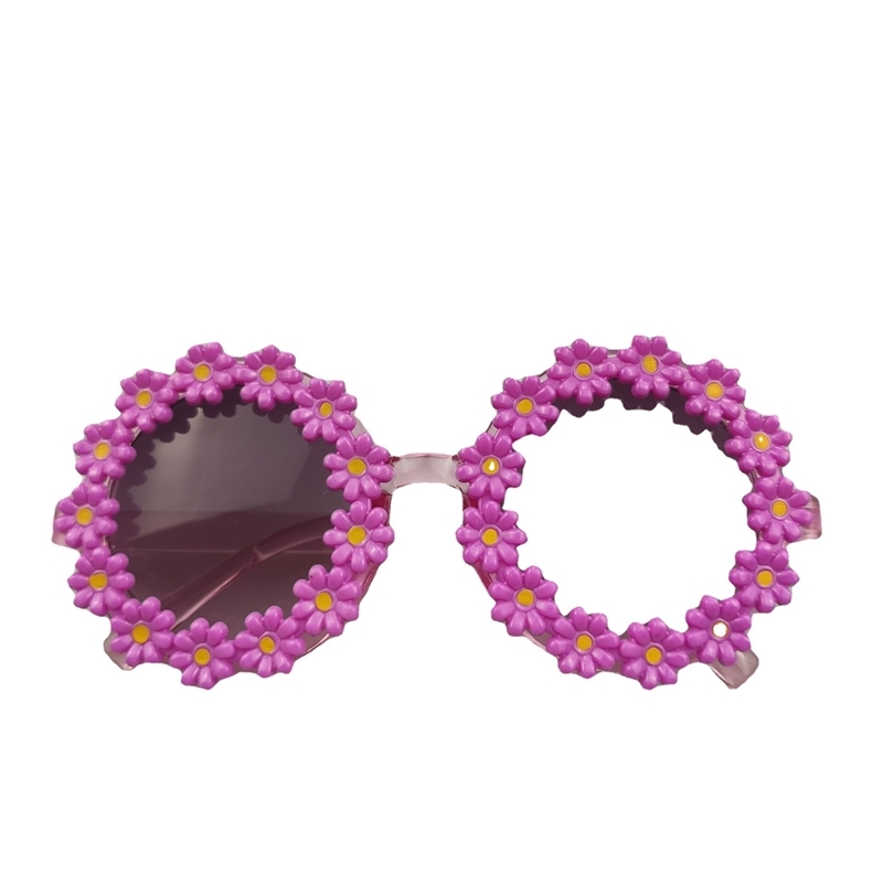 Lovely Flower Shaped Sunglasses For Girls Beach Eyewear Decorative Fashion Sun Glasses Party Accessories 2022