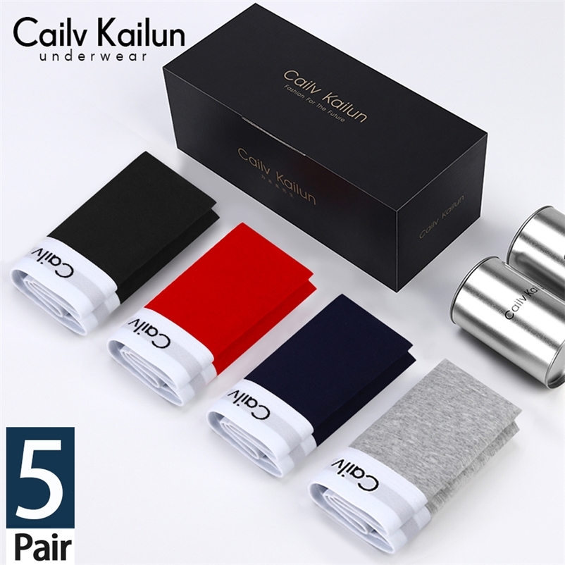 Cailv Kailun 5Pcs Cotton Men Underwear Antibacterial Men's Solid Color Panties Breathable Man Briefs Large Size Convex Pouch For 220517, 3 black 2 grey
Cailv Kailun 5Pcs Cotton Men Underwear Antibacterial Men's Solid Color Panties Breathable Man Briefs Large Size Convex Pouch For 220517, 3 black 2 grey