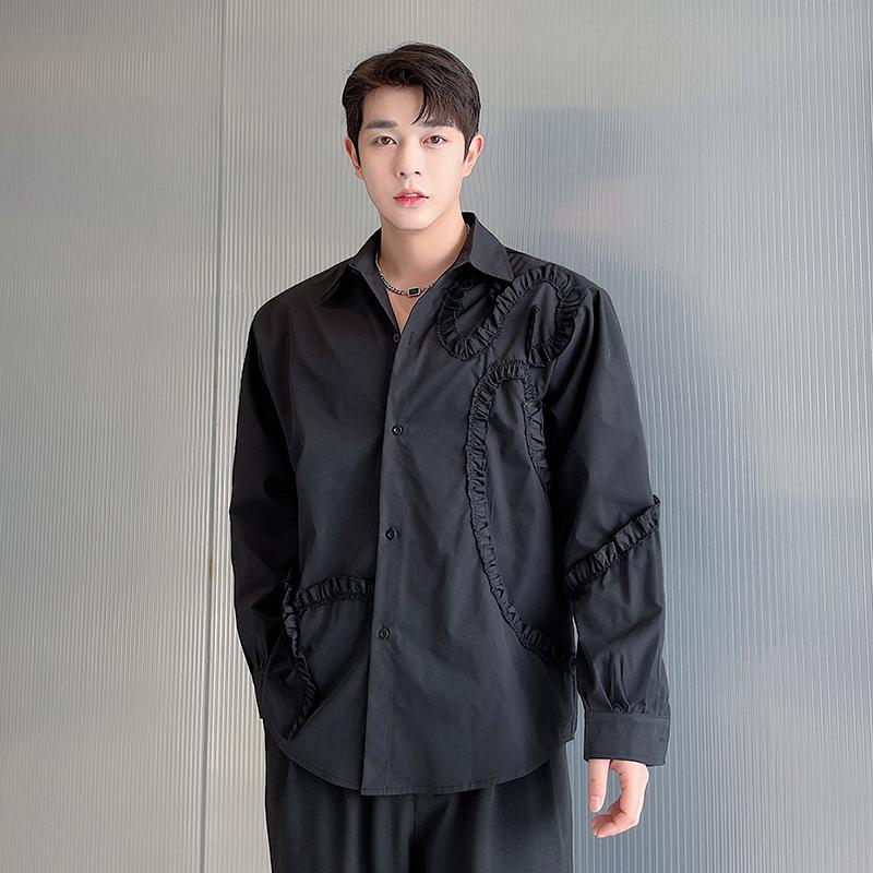 Men's Casual Shirts Men's Fashion Ruffian Court Style Shirt Men Long Sleeve White Black Male Japan Korean Vintage Loose BlousesMen's, H1591 black
Men's Casual Shirts Men's Fashion Ruffian Court Style Shirt Men Long Sleeve White Black Male Japan Korean Vintage Loose BlousesMen's, H1591 black