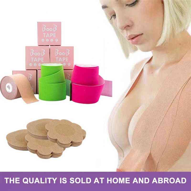 1 Roll Bra Boob Tape Breast Lifting Tape Sticker For Nipples Body Booby Tape Fashion Chest Breast Adhesive Push Up Sticky Bra H220511