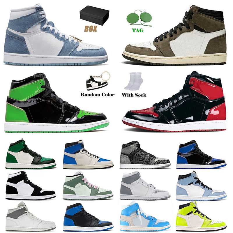 Chaussures De Basketball Jumpman 1 1s Designer Pour Hommes Femmes Panda Denim Stealth High OG Dark Moka Denim Cactus Jack Fragment Mid Dutch Gree